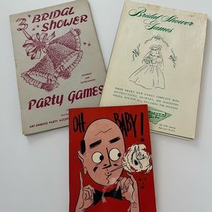 Vintage Bridle Shower Game Books and a Oh Baby! Funny Faces Book